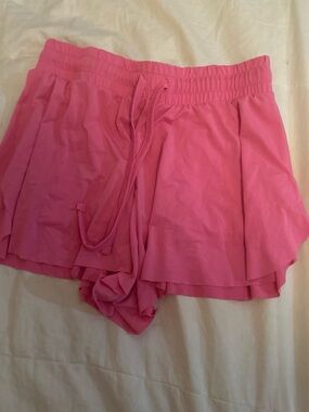 Lost Pink Layered Athletic Drawstring Shorts